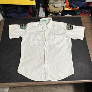 Vintage Atlanta 1996 Olympic Games Bowling Shirt Guard Large White Lion Apparel